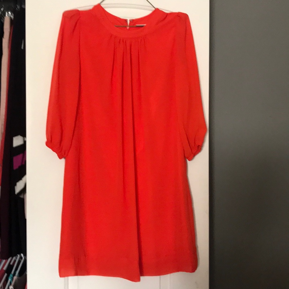 Orange Shift Dress